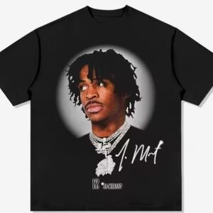 Men's Black Graphic Tee with Signature Design